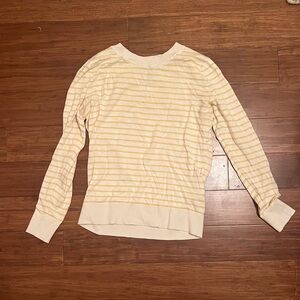BANANA REPUBLIC yellow striped sweater top